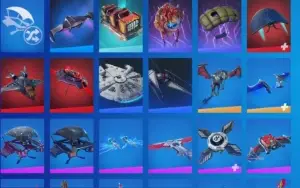 Todos os passes Fulls, 22+ Skins de Loja, 97 Picaretas, 103