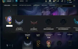 Prata 2 com 60 Champs e 39 Skins ( TOP / MID / JG )