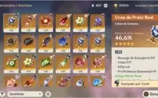 Conta genshin, raiden, venti, klee etc