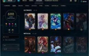Conta League of Legends, Platina, 600 Skins