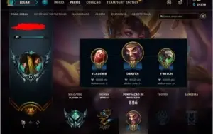 Conta League of Legends, Platina, 600 Skins
