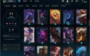 Conta prata 3 com 100 champs e 93 skins (400k de Yasuo)