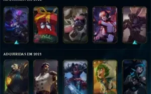 Conta League of Legends Gold 1 Lvl 72