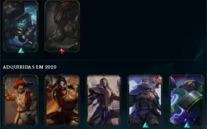 Conta League of Legends Gold 1 Lvl 72