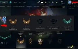 Conta League of Legends Gold 1 Lvl 72