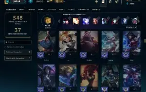 Esmeralda 3 com TODOS os champs e 123 Skins ( ADC / SUP )