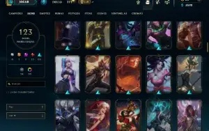 Esmeralda 3 com TODOS os champs e 123 Skins ( ADC / SUP )