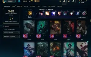 Esmeralda 3 com TODOS os champs e 123 Skins ( ADC / SUP )