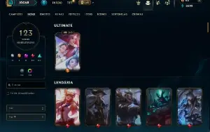Esmeralda 3 com TODOS os champs e 123 Skins ( ADC / SUP )