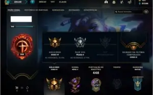Conta ouro 4 com 70 skins, 120 champs e  (  661 RP )