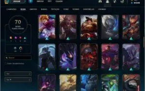 Conta ouro 4 com 70 skins, 120 champs e  (  661 RP )
