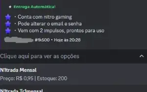 Fornecedor de Contas Nitradas Por 95 Centavos!!
