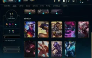 Unranked com 50 Champs e 13 Skins