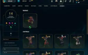 Unranked com 50 Champs e 13 Skins