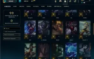 Unranked com 50 Champs e 13 Skins