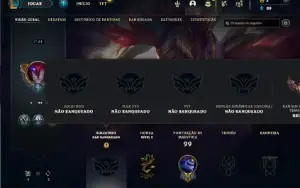 Unranked com 50 Champs e 13 Skins