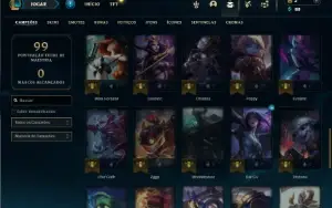 Unranked com 50 Champs e 13 Skins