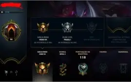 CONTA DE LOL OURO 3 COM SORAKA PRESTÍGIO