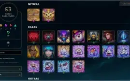CONTA DE LOL OURO 3 COM SORAKA PRESTÍGIO
