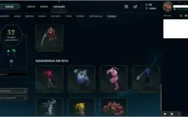 Conta lol - Full champ + 152 skins unranked
