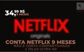 NETFLIX ULTRA HD 4 TELAS - 9 MESES