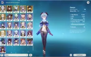 Ganyu + Amos + HuTao + Eula + Zhongli e +