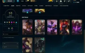 Mestre com 45 Champs e 10 Skins