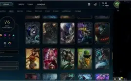 Vendo conta de LOL - Platina II com 74 skins habilitadas