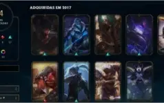 conta de lol, platina iv, 84 skins