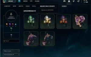 Conta Unranked com 86 Champs e 44 Skins + 450k de Brand
