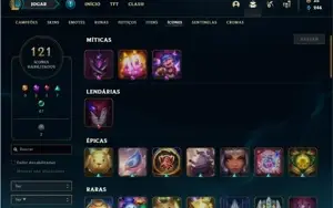 Conta Unranked com 86 Champs e 44 Skins + 450k de Brand
