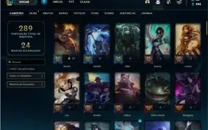 Conta Unranked com 86 Champs e 44 Skins + 450k de Brand