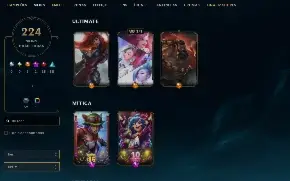 Conta Lol lvl 745 Diamante (224 skins)