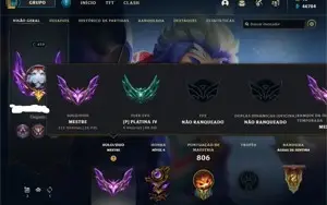 CONTA LOL MESTRE 131 PDL COM 574 SKINS * BARATA D++++