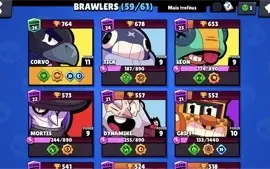 7 PASSES COMPRADOS ALGUMAS SKINS E 59/61 BRAWLERS ADQUIRIDO