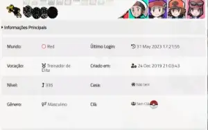 Conta OtPokemon lvl 335 MUNDO RED