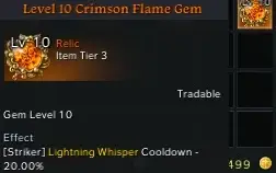 Gema level 10 Coldown