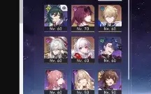 Star Rail Lv54 - Dan Heng IL + Kafka + Jing Yuan + Gepard E1