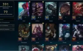 CONTA GOLD 3 , 251 SKINS, 127 CHAMPS