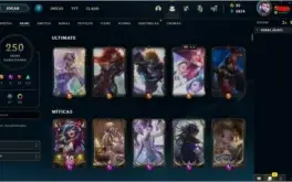 CONTA GOLD 3 , 251 SKINS, 127 CHAMPS