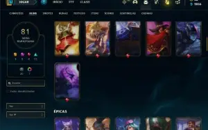 Conta bronze 2 com 150 Champs e 81 Skins