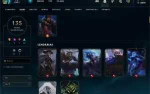 conta league of legends