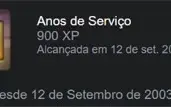 CONTA ANTIGA STEAM 20 ANOS (12 SETEMBRO DE 2003) 5 E 10 ANOS