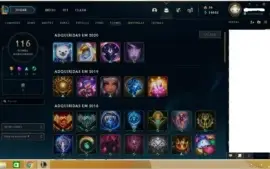 Conta League of Legends OuroIV, 76 Skins, 106 Campeões...