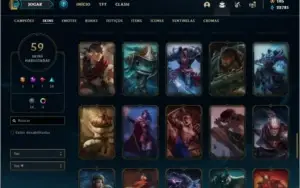 Conta Platina 1 com 123 champs e 59 skins