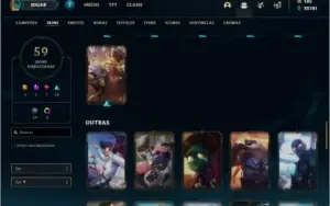 Conta Platina 1 com 123 champs e 59 skins