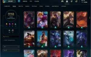 CONTA LOL 228 SKINS