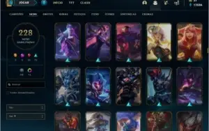 CONTA LOL 228 SKINS