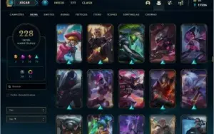 CONTA LOL 228 SKINS