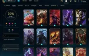 CONTA LOL 228 SKINS